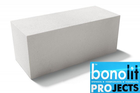 Газобетонный блок Bonolit Projects Дмитров (AeroStone) D500 B3,5 F100 600х250х500