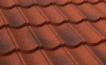 Композитная черепица рядовая Decra Classic Античный красный
